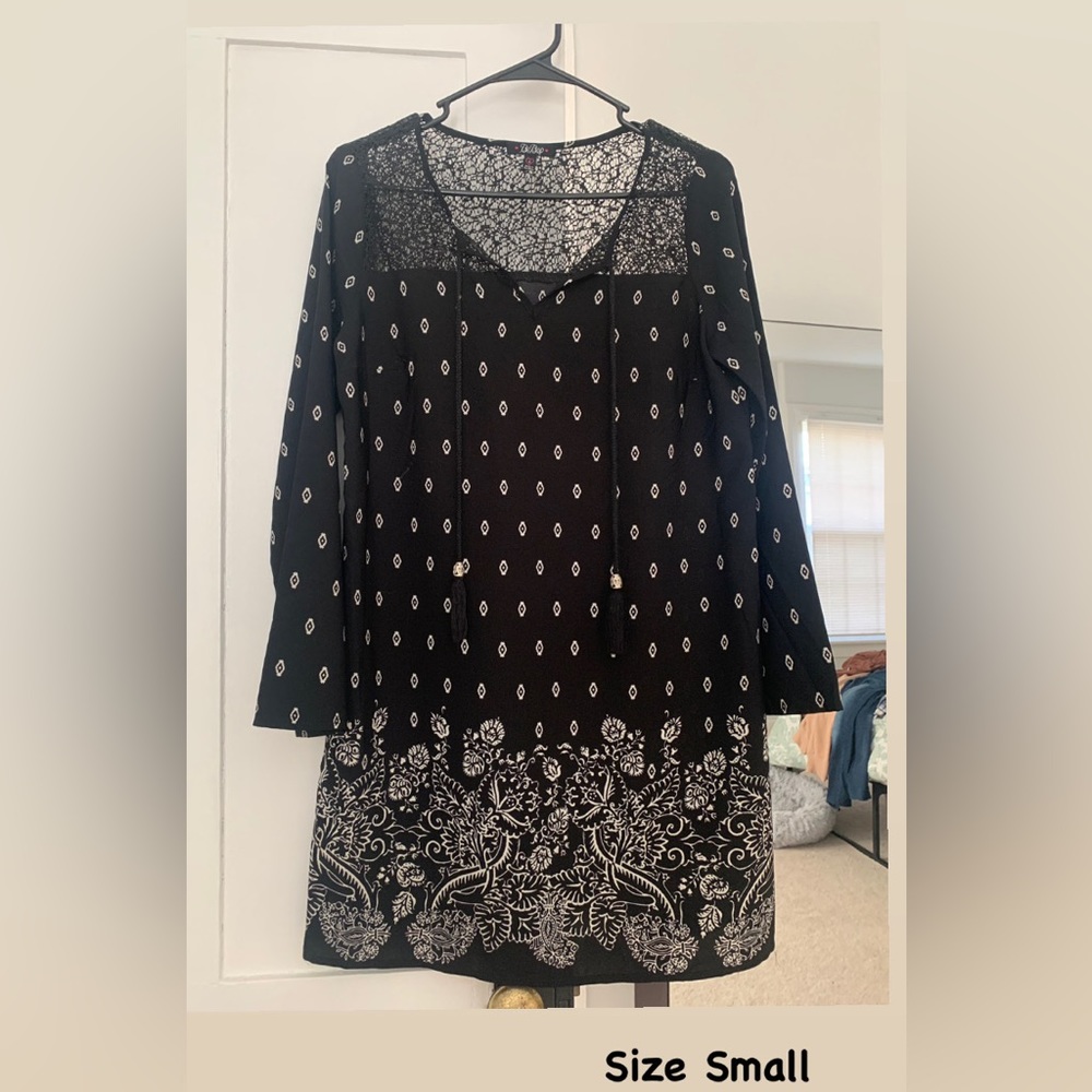 Black & White Bathing Suit Cover/Dress